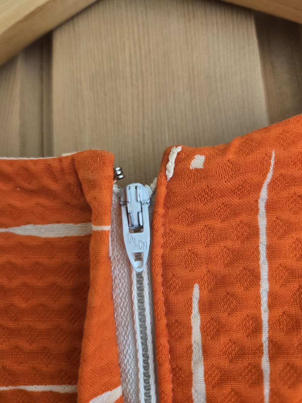 Vintage 1970's Malia Honolulu Orange And White Maxi Dress - Picture 4 of 6
